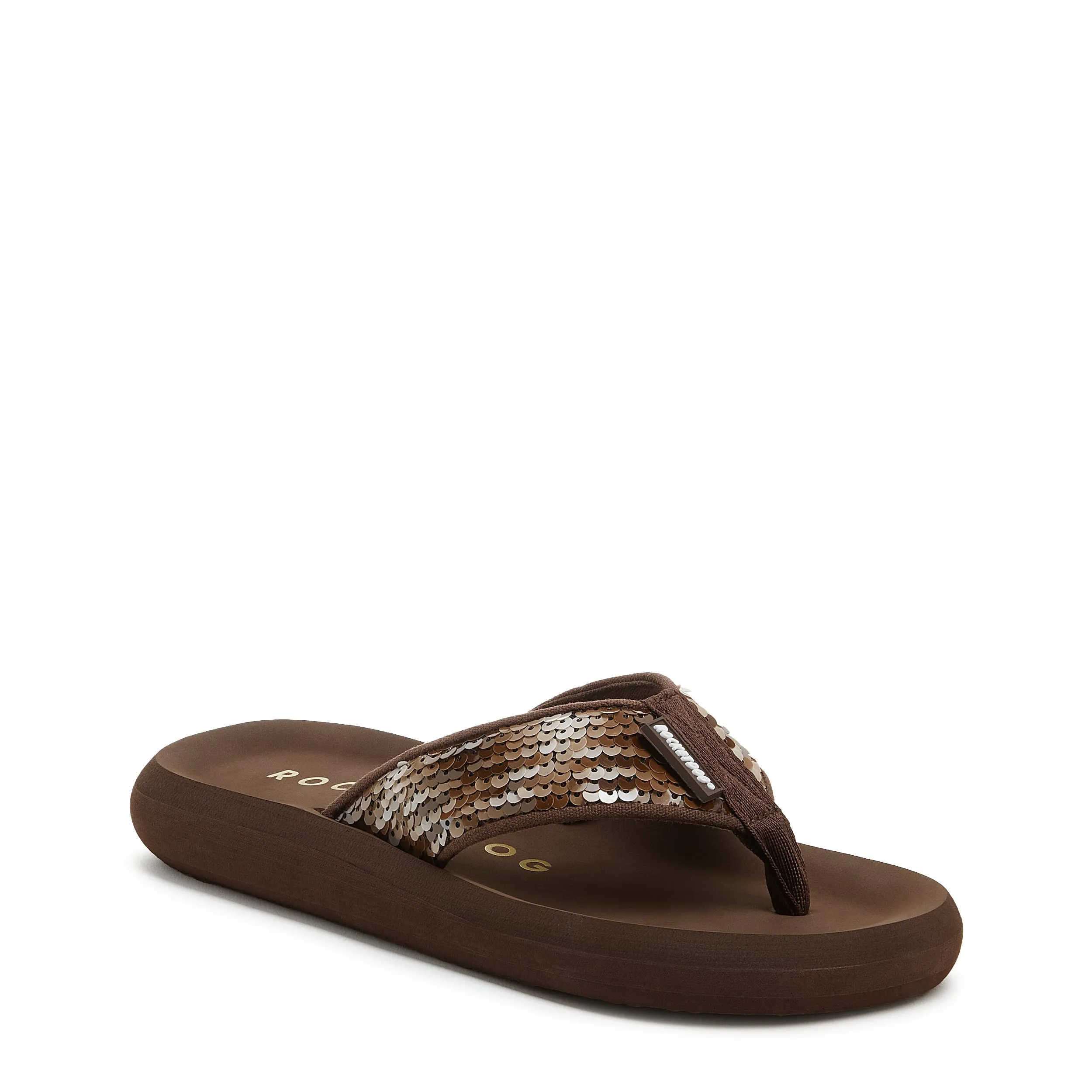 Spotlight Brown Sequin Flip Flop