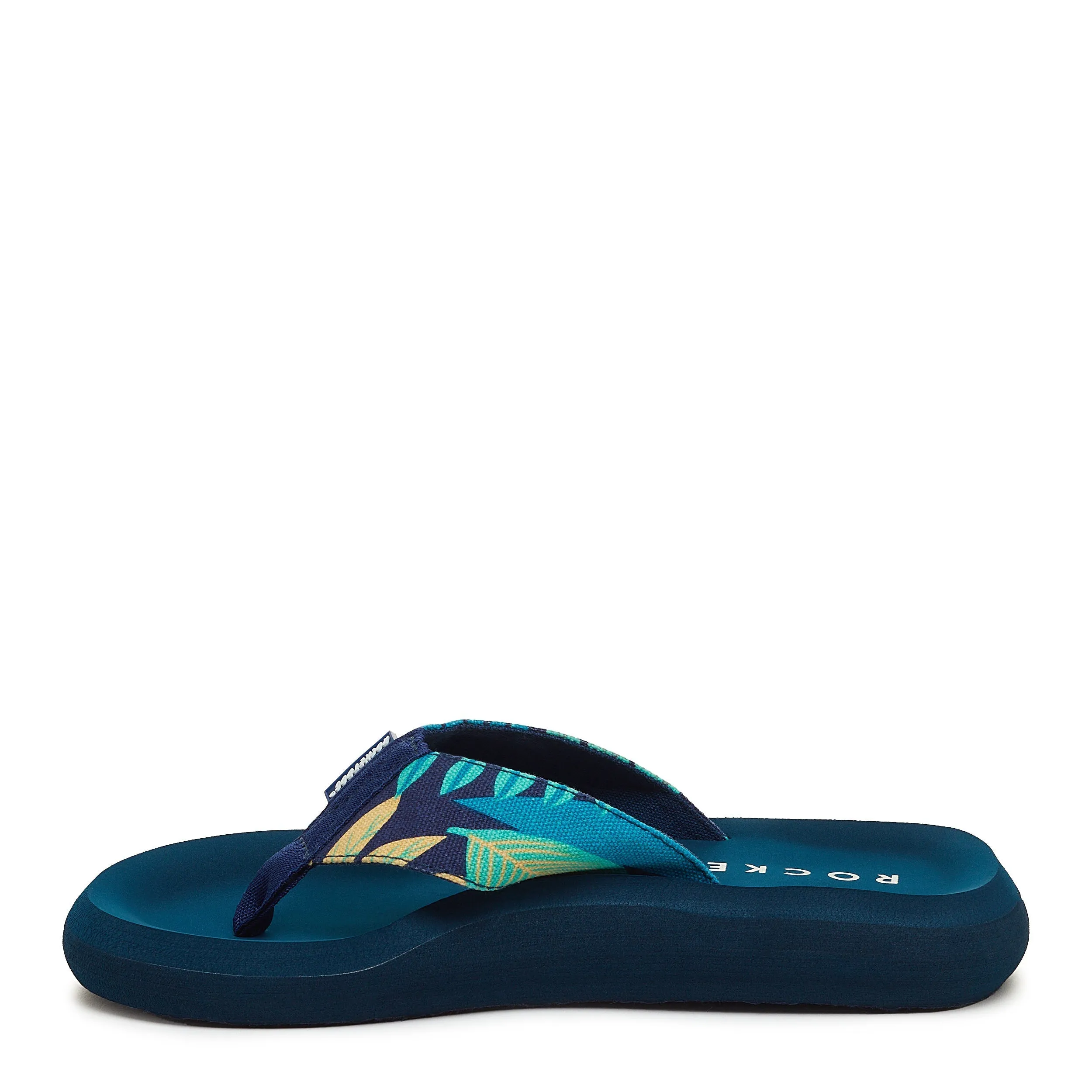 Spotlight Navy Palm Flip Flop