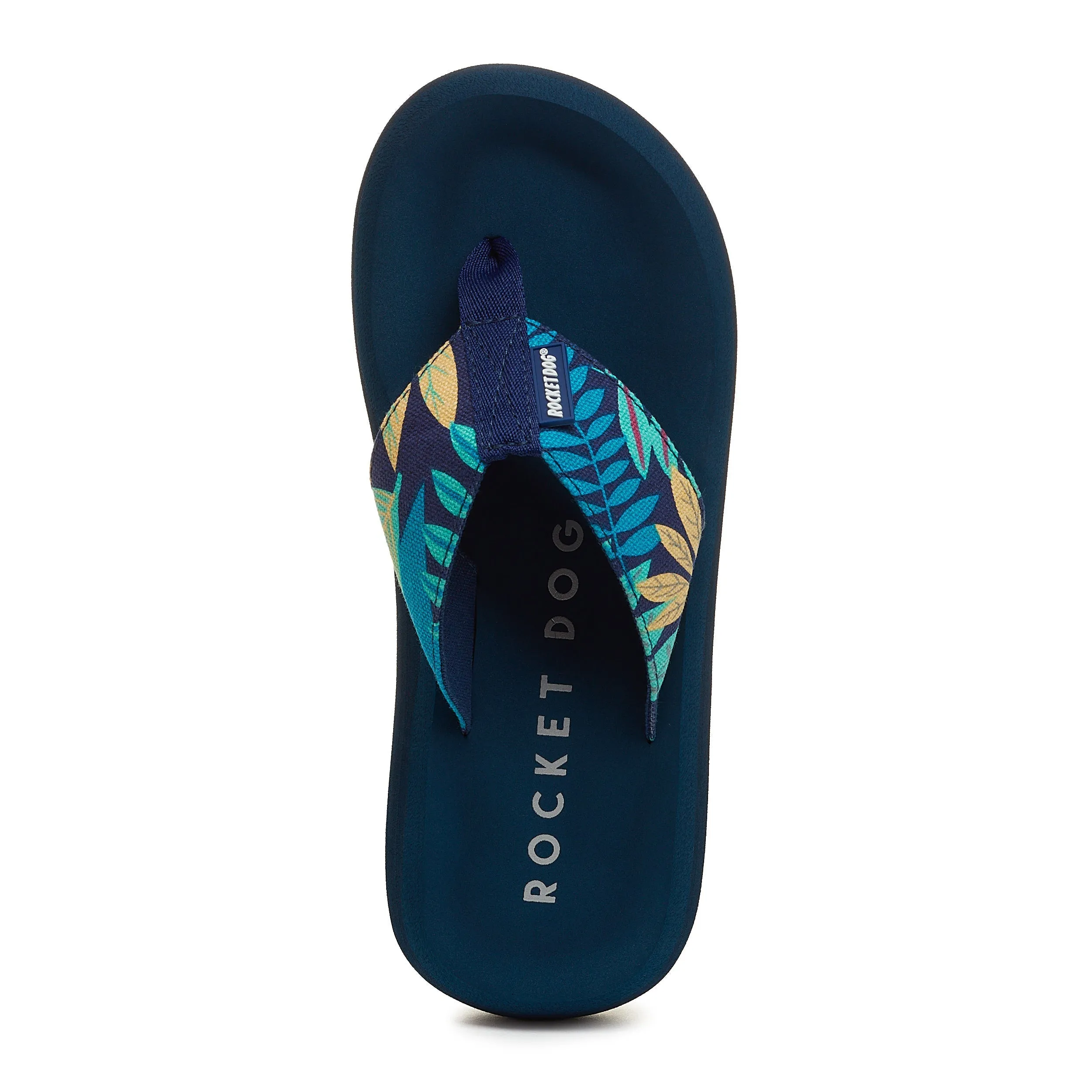 Spotlight Navy Palm Flip Flop