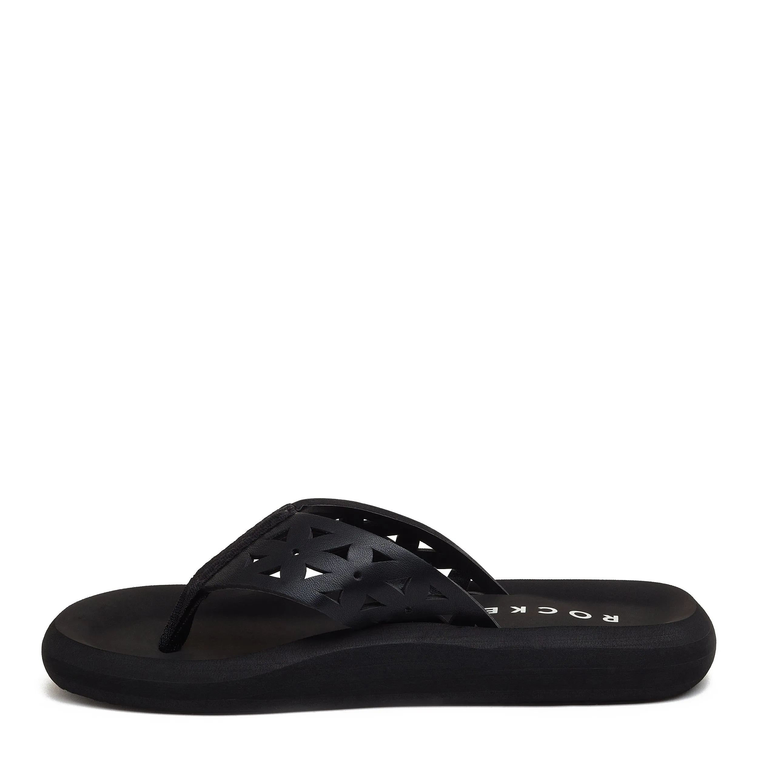 Sunset Cutout Black Flip Flop