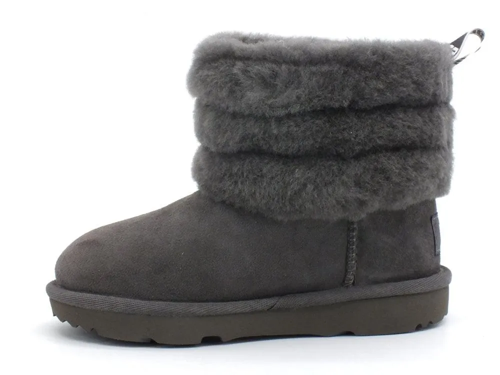 UGG T Fluff Mini Quilted Stivaletto Charcoal T1103612T