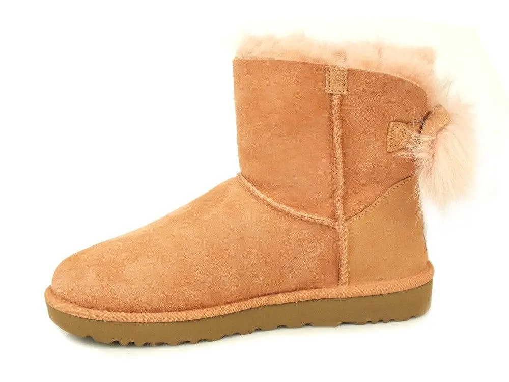 UGG W Fluff Bow Mini Suntan 1094967 W