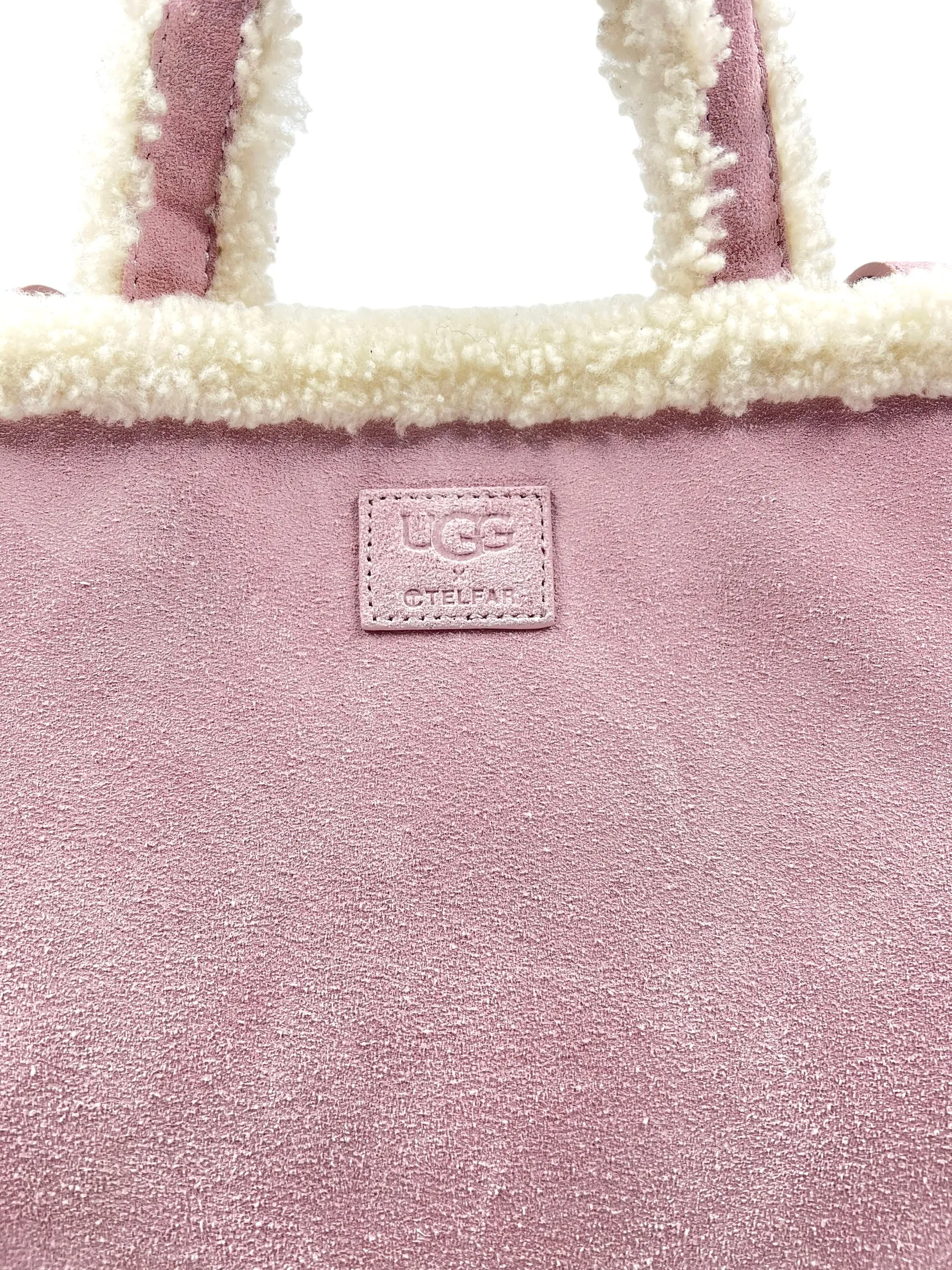 Ugg x Telfar Pink Suede Medium Shopper Tote