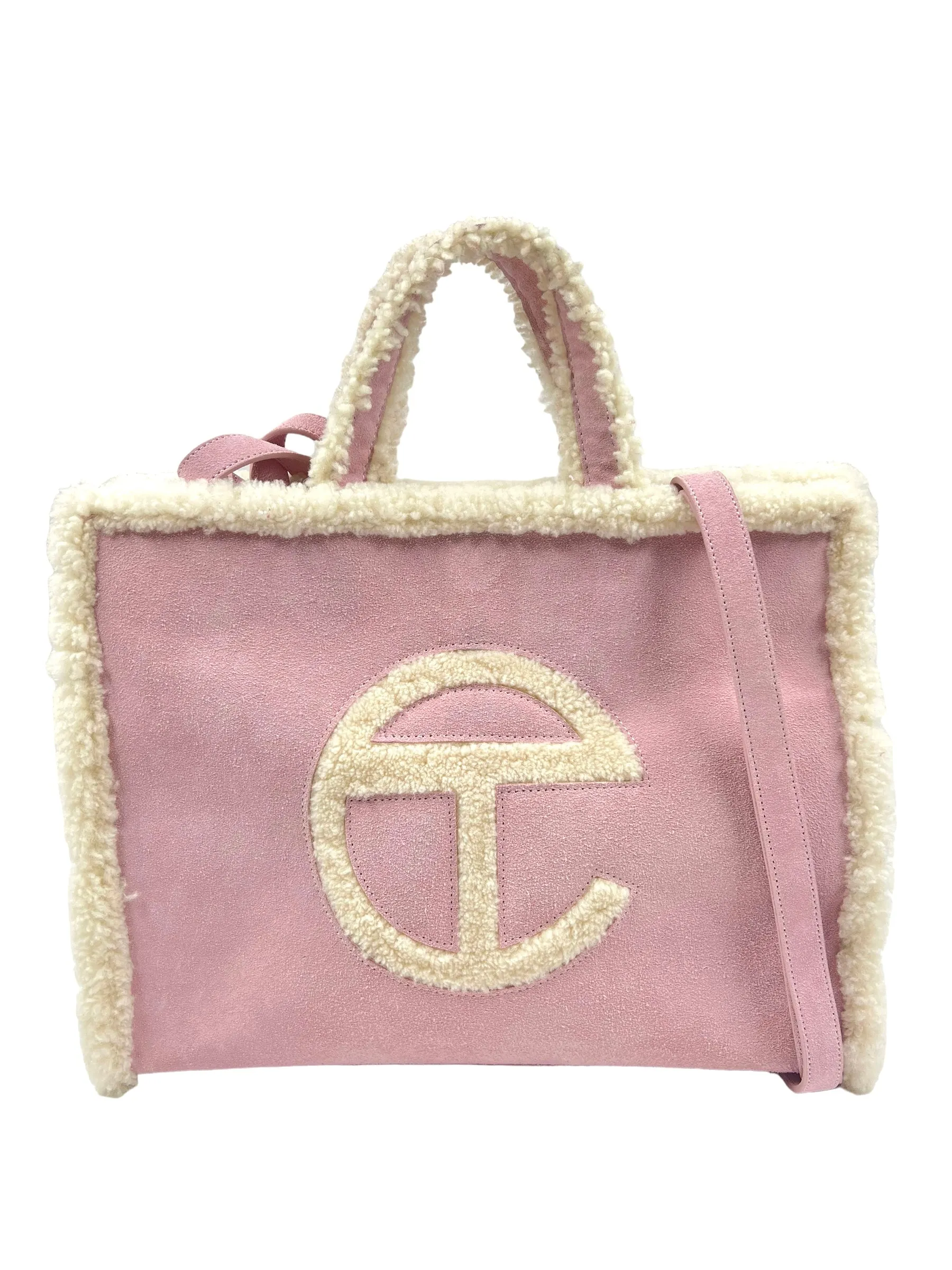 Ugg x Telfar Pink Suede Medium Shopper Tote