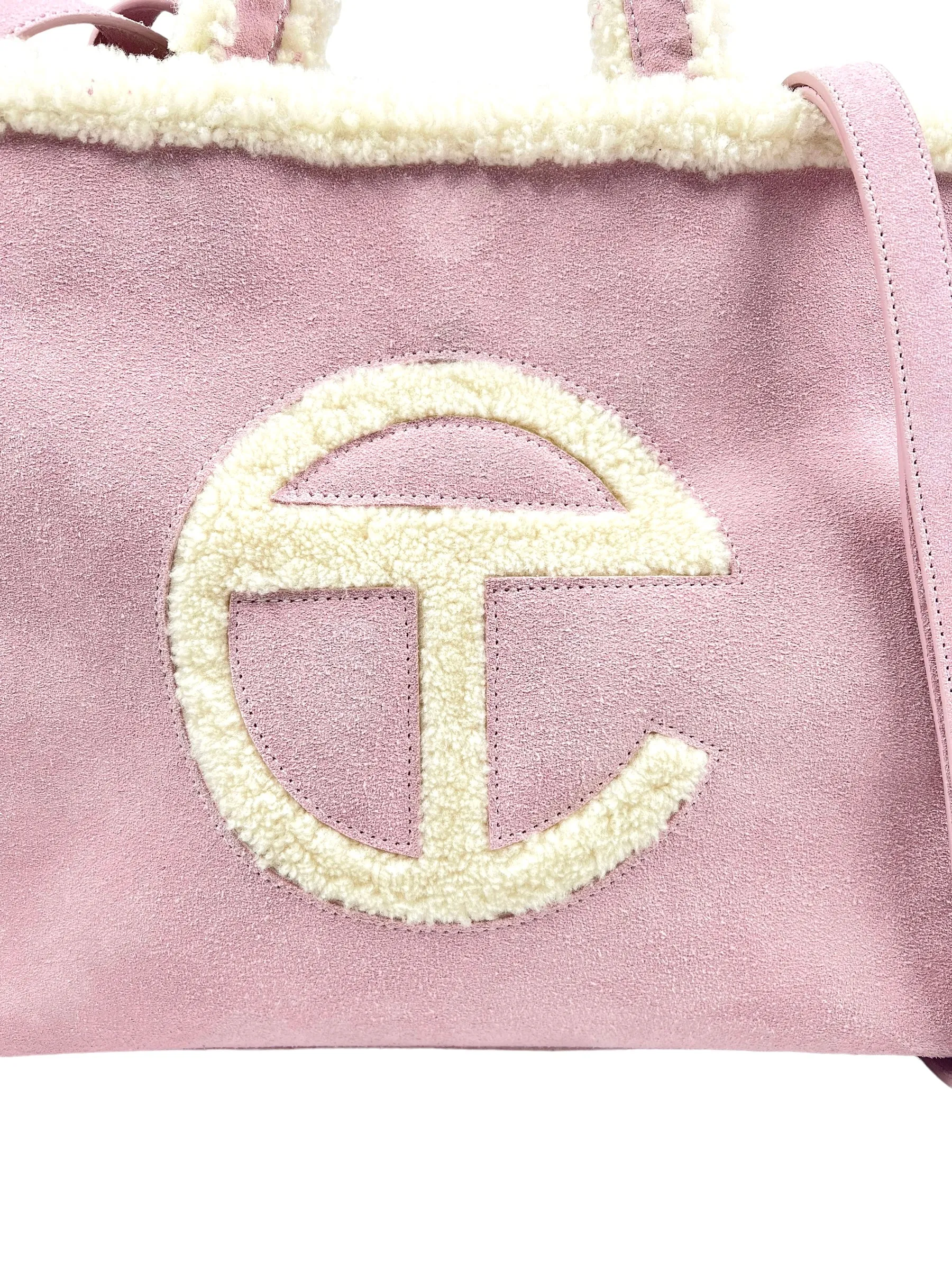 Ugg x Telfar Pink Suede Medium Shopper Tote