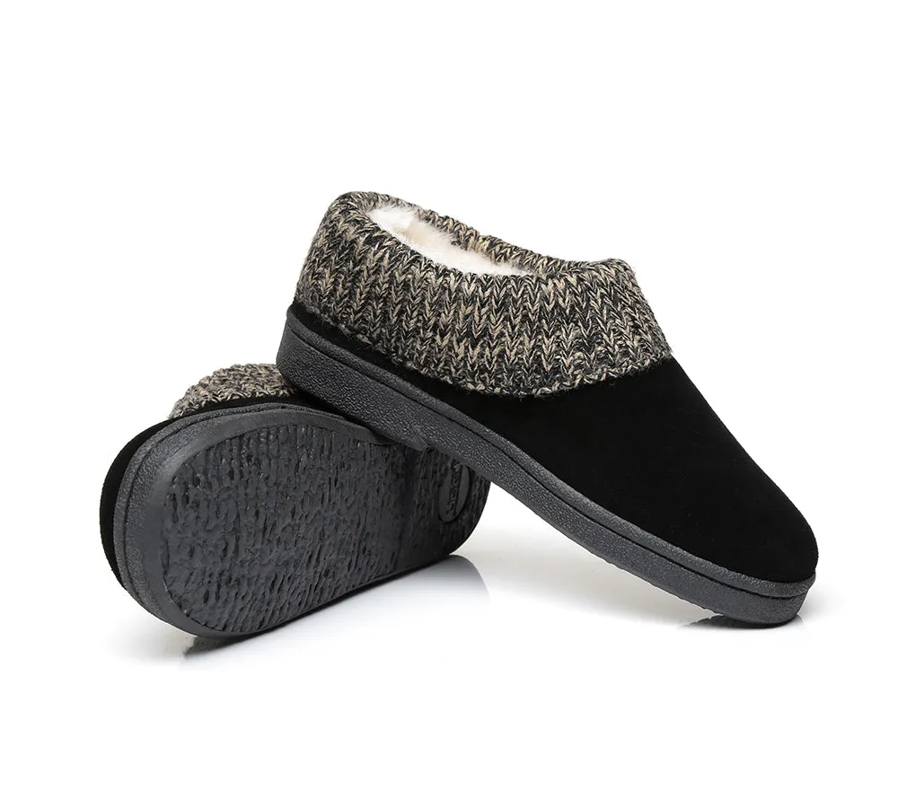 Unisex Knit Collar Ankle Slippers