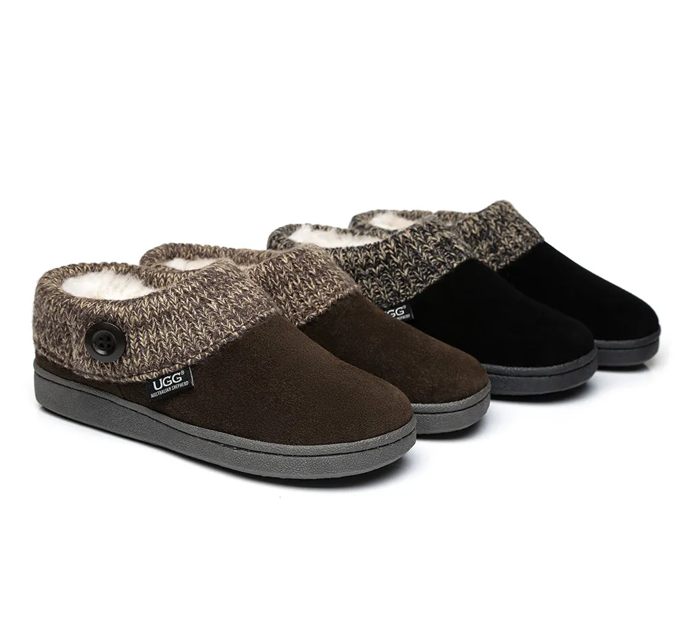 Unisex Knit Collar Ankle Slippers