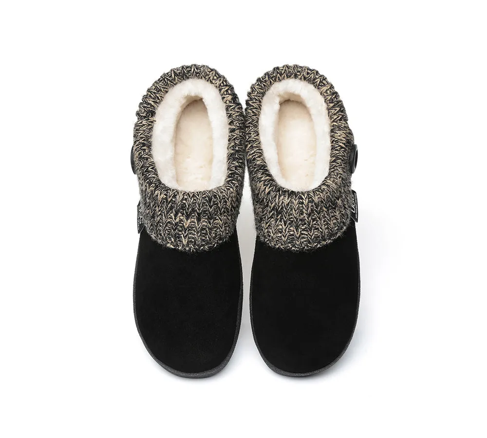 Unisex Knit Collar Ankle Slippers