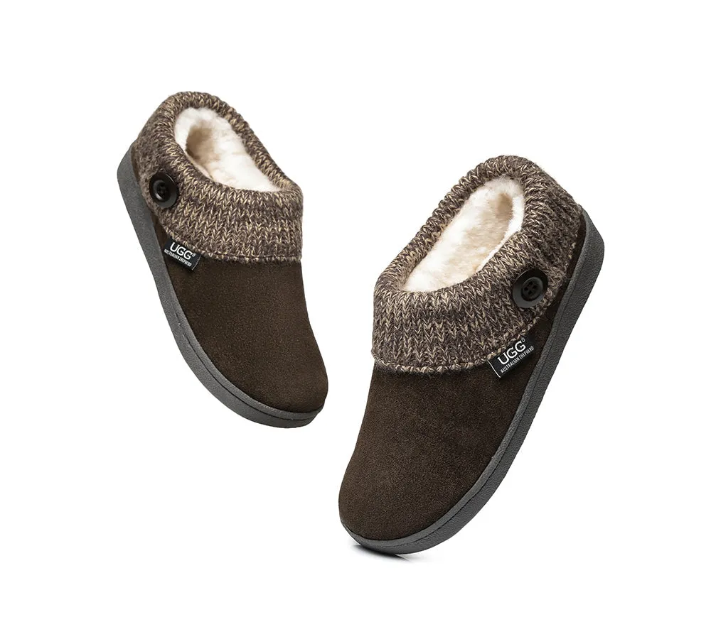 Unisex Knit Collar Ankle Slippers