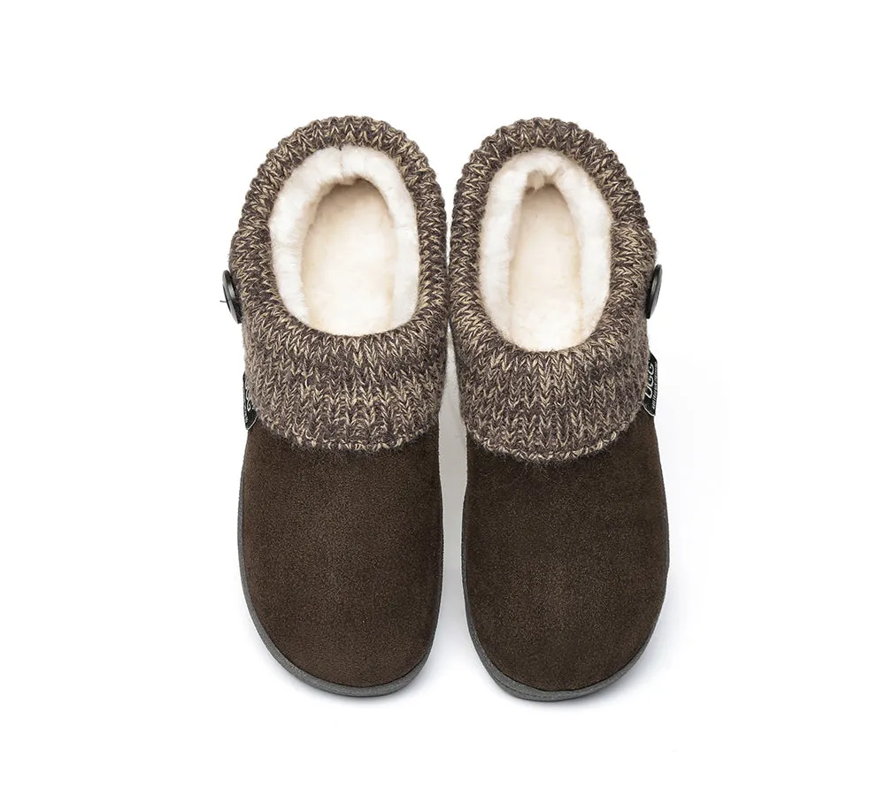 Unisex Knit Collar Ankle Slippers