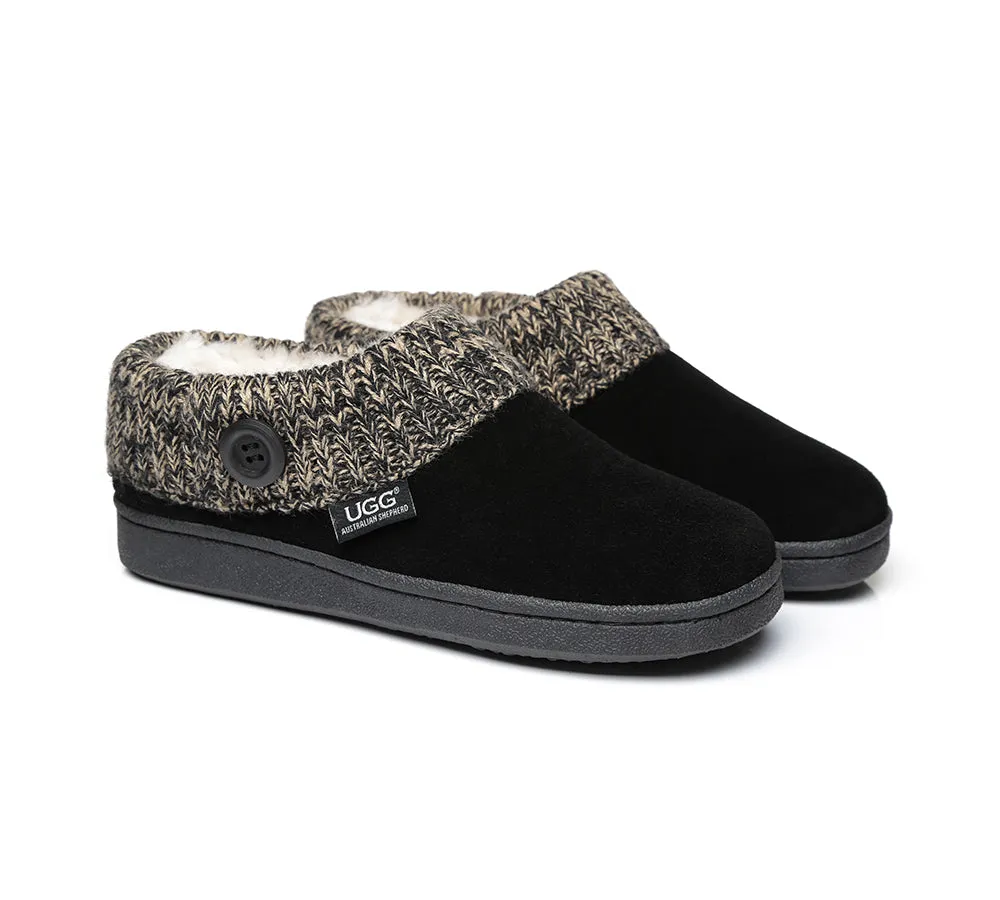 Unisex Knit Collar Ankle Slippers