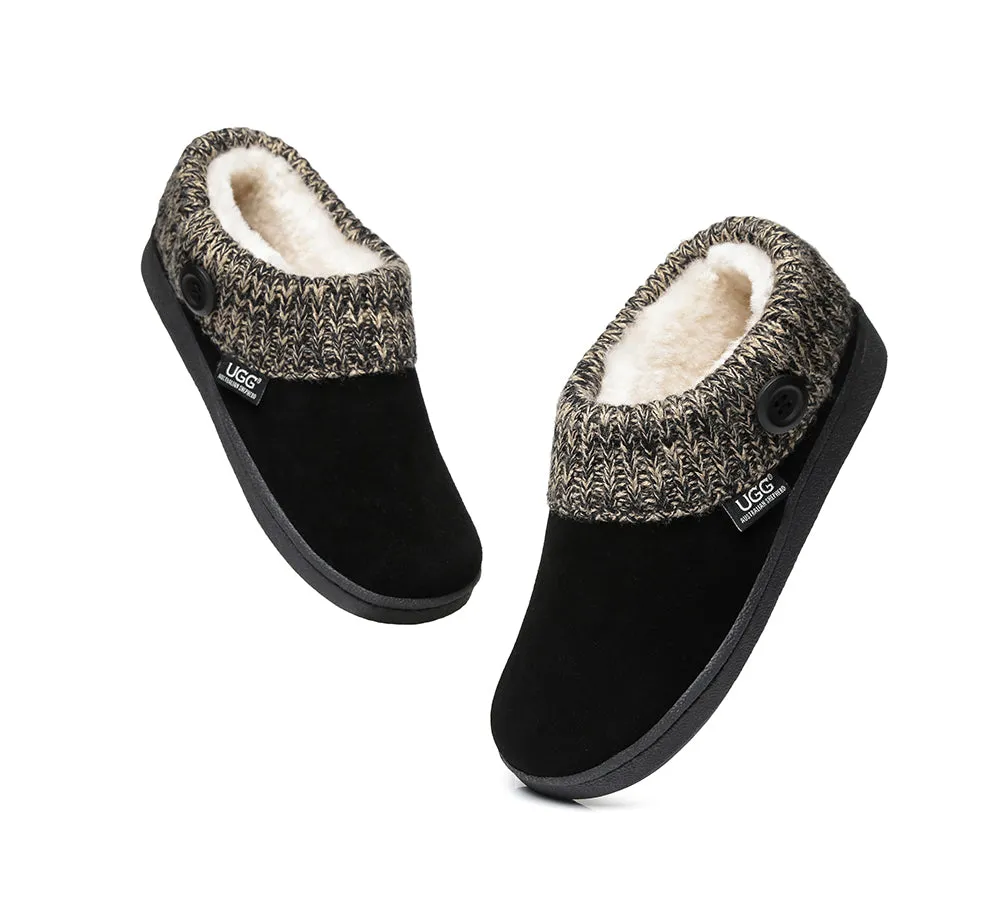 Unisex Knit Collar Ankle Slippers