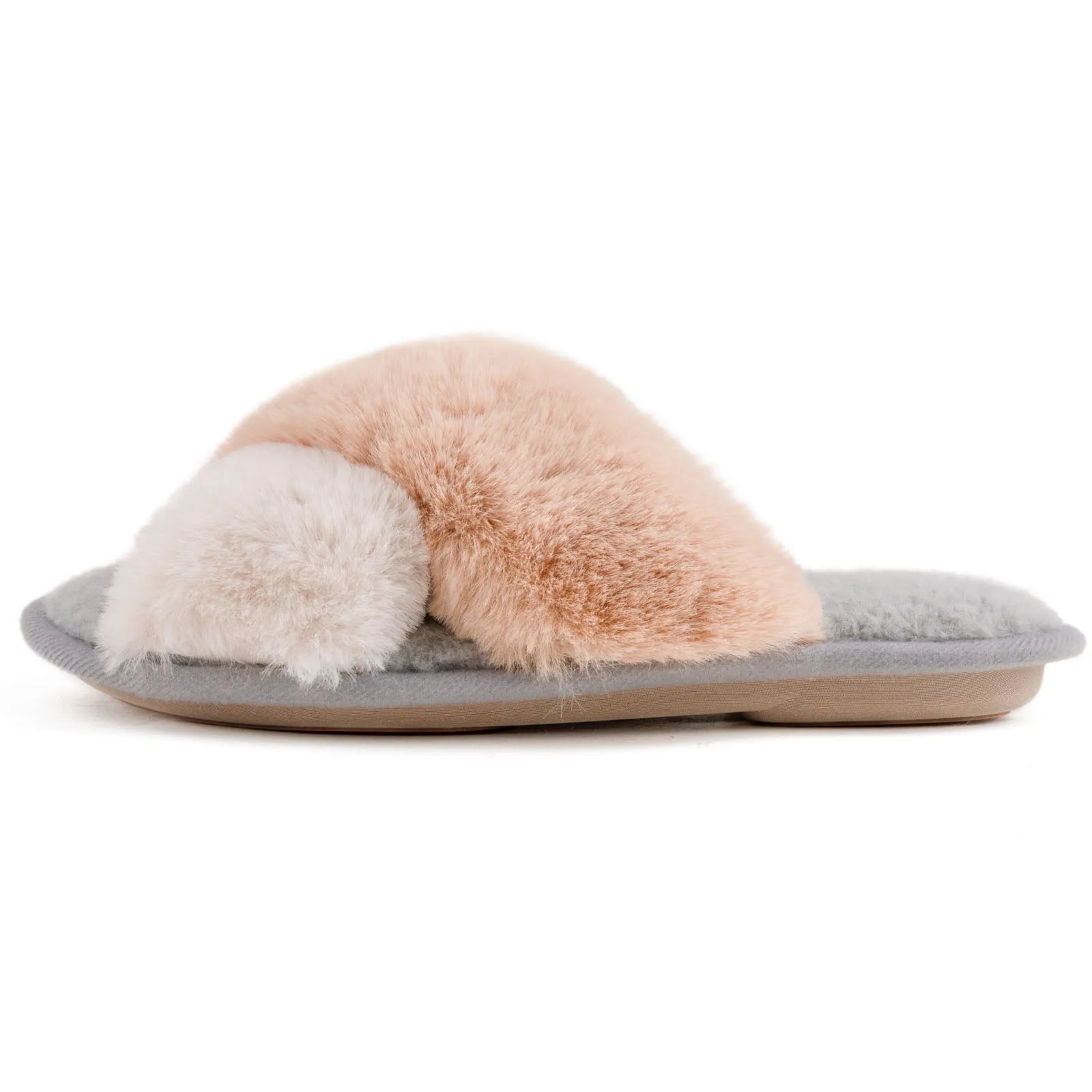 Women's Adeline Cross-Band Faux Fur Slipper