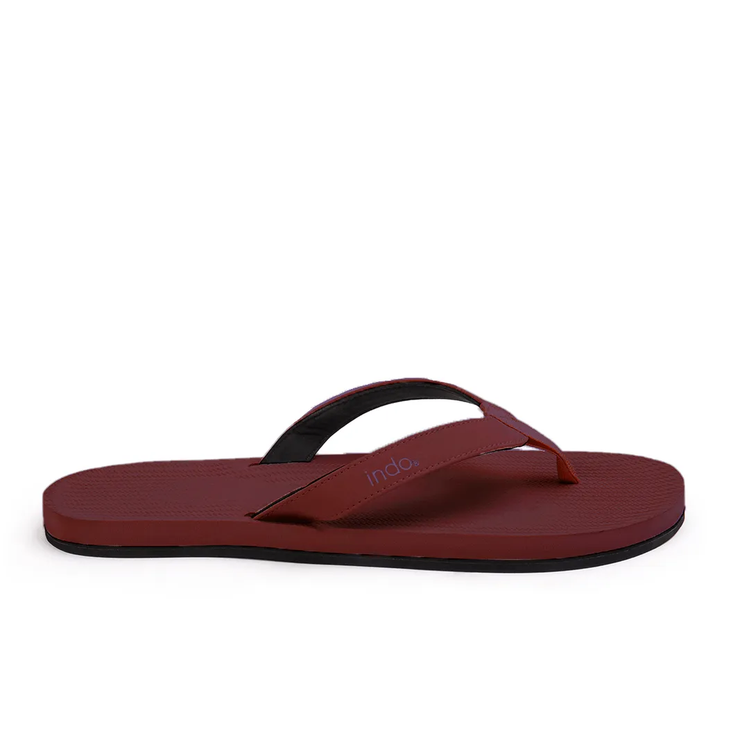 Women's Flip Flops - Burgundy