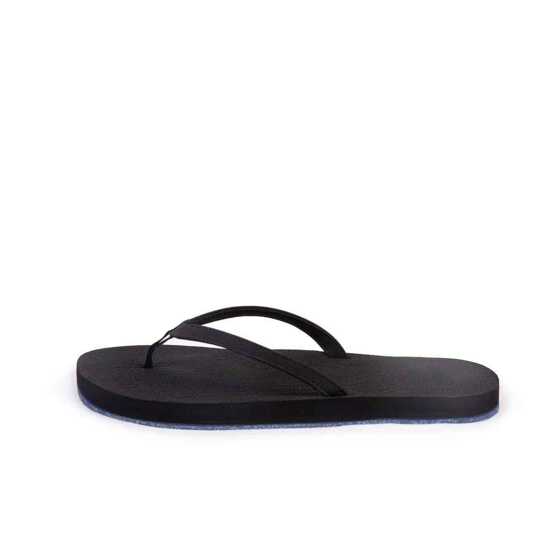 Women's Flip Flops Sneaker Sole - Indigo Sole/Black