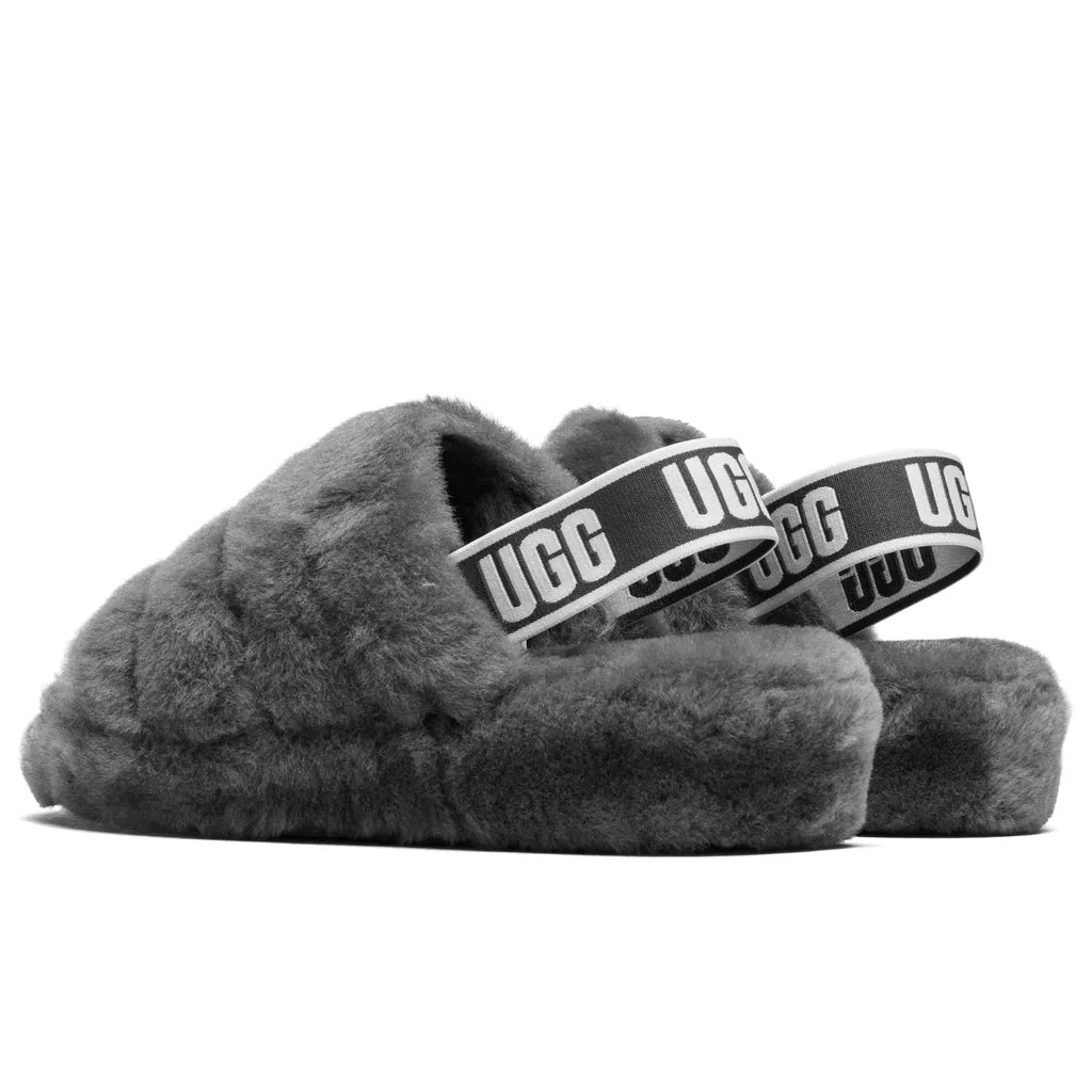 Women's Fluff Yeah Slide - Charcoal