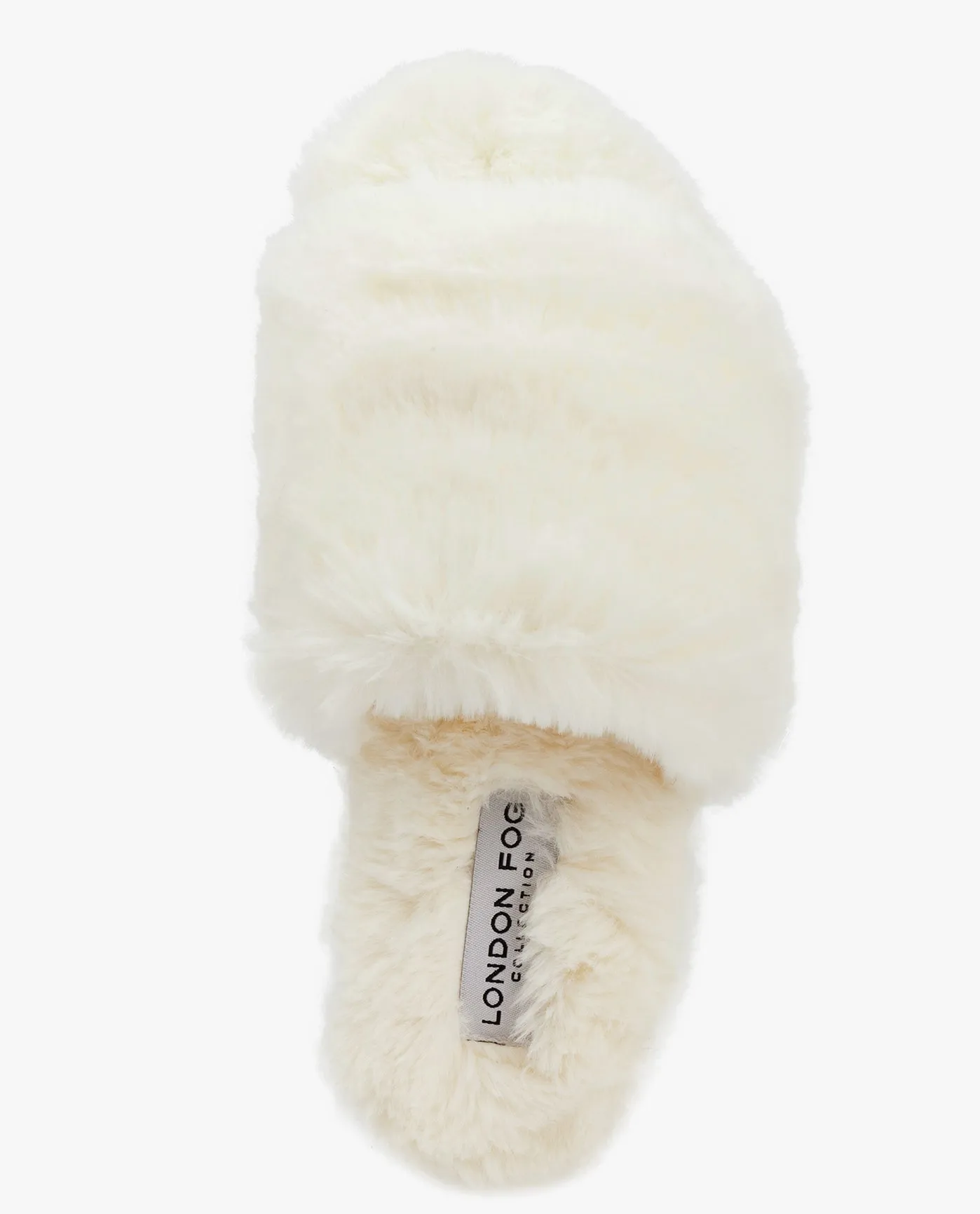 WOMENS LILLY OPEN TOE FAUX FUR SLIPPER